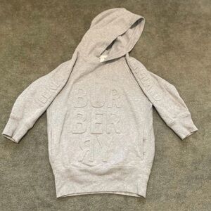 Girls Burberry Light Gray Sweatshirt Dress
